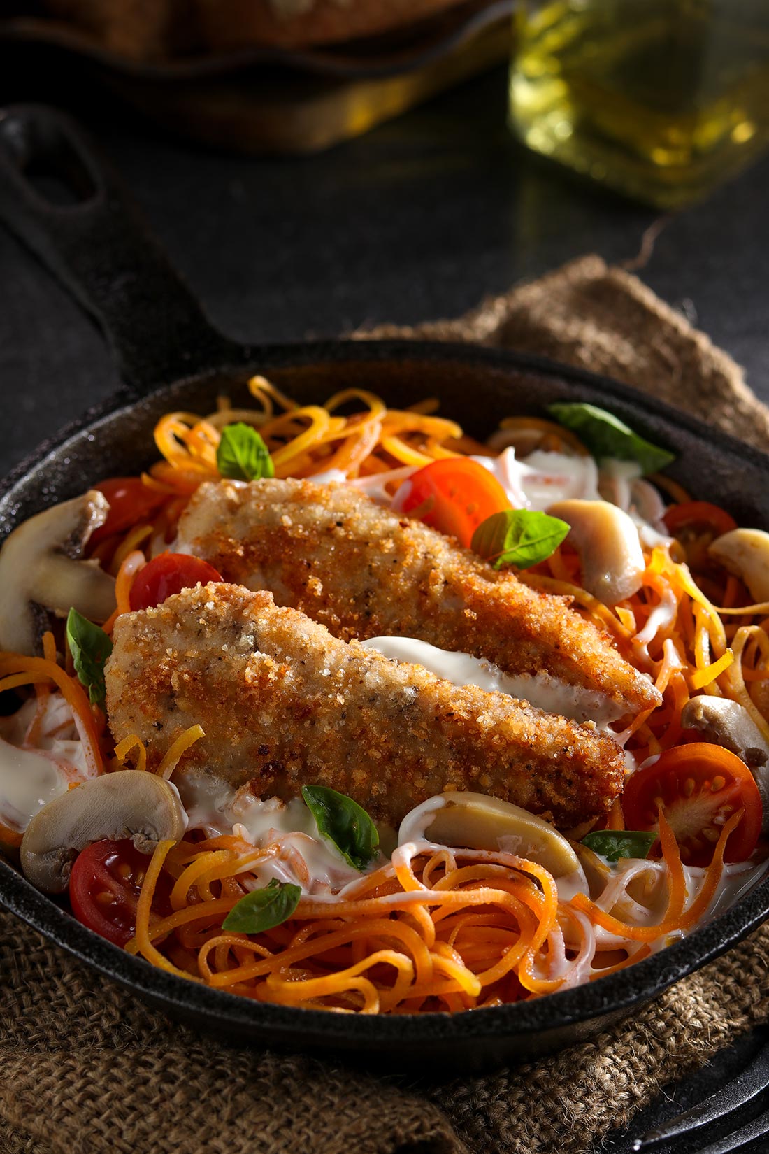 Creamy Chicken Sweet Potato Noodles