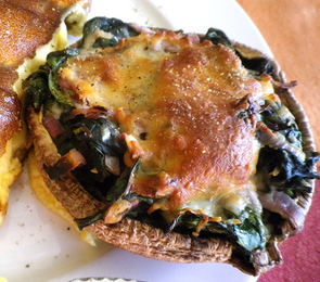 Healthy Florentine Stuffed Portobellos