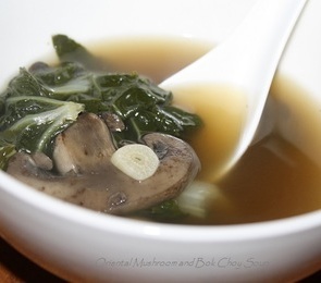 Oriental Mushroom and Bok Choy Soup