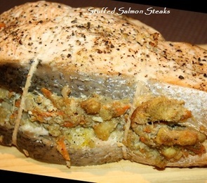 Stuffed Salmon Steaks