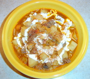 Hungarian Cabbage Soup/Kaposzta Leves