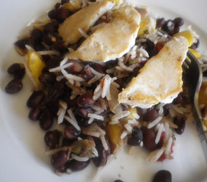 Crock Pot Spicy Black Beans And Rice With Mangos