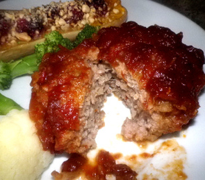 Barbecue Sauced Mini Meatloaves