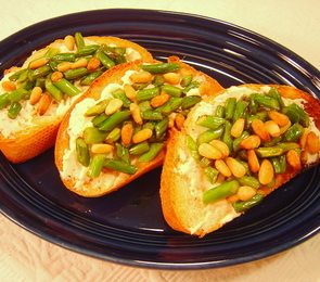 Garlic Scape Crostini
