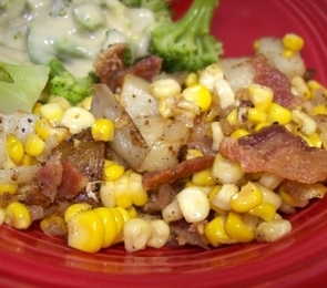 Fried Corn and Potatoes