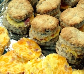 Omelette Biscuit Appetizer