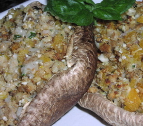 Hot Garlic-Stuffed Mushrooms