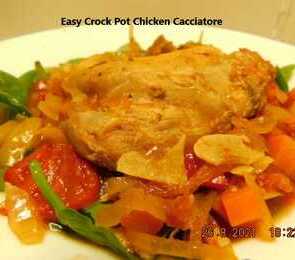 Easy Crock Pot Chicken Cacciatore