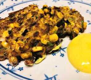 Corn Cakes With Bacon & Turmeric Yogurt
